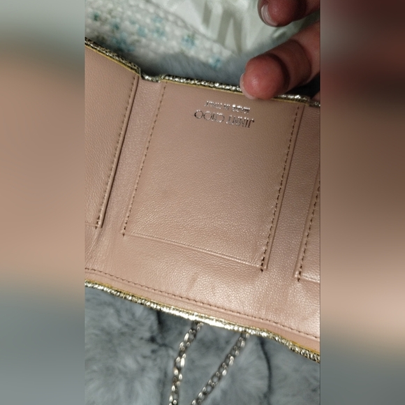 JIMMY CHOO Silver Star Wallet On Chain Gold Star-Embellished Pre-owned - Picture 7 of 10